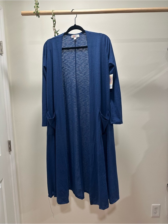 LuLaRoe Other - LuLaRoe Long Open-Front Robe in Deep Blue